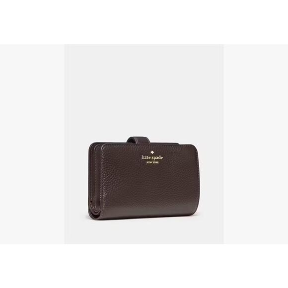 Kate Spade Lena Medium Bifold Wallet Hot Fudge NWT - Picture 1 of 5